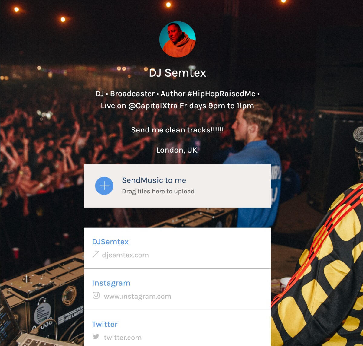 DJ Semtex using SendMusic